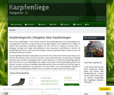 karpfenliege.info - Ratgeber über Karpfenliegen