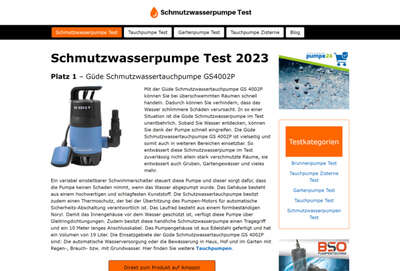 Schmutzwasserpumpen Modelle im Vergleich