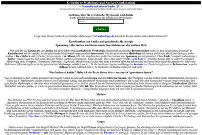 mythologie-antike.com - Die griechische Mythologie in Kombination mit der Antike