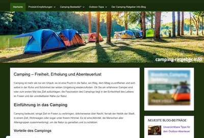 Camping-Ratgeber.info - Tipps f�r Einsteiger und Profis