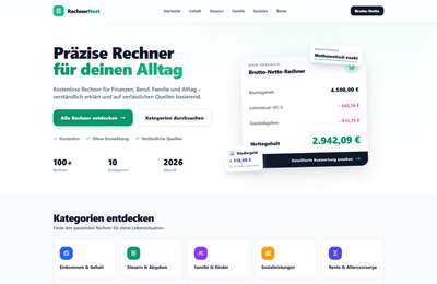 Rechnernest.de - Kostenlose Online-Rechner � Einfach, schnell und zuverl�ssig